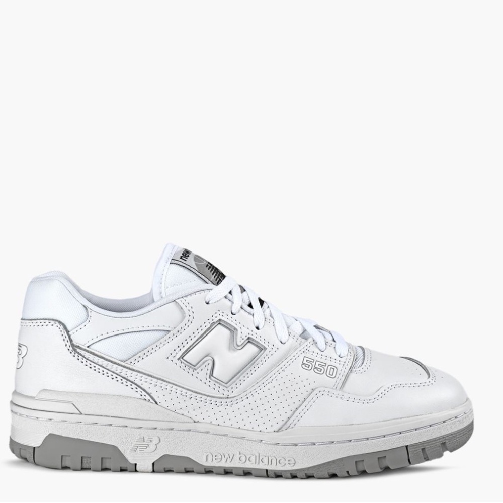 New Balance 550 White and Gray Sneakers